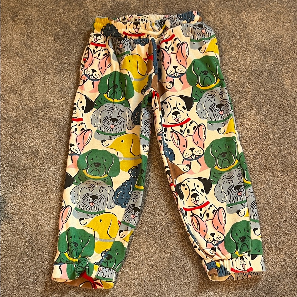 Mini Boden Dog Rainbow Print Pants
